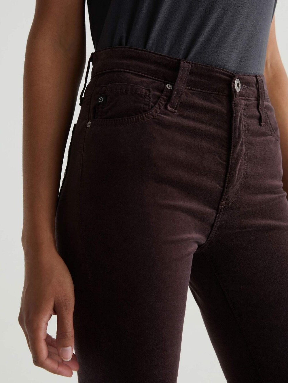 NWT AG Adriano Goldschmied TALL Long Farrah Boot Chocolate Brown Bootcut Pants - Picture 6 of 14